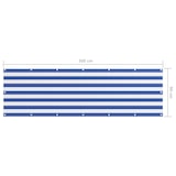 thumbnail of Helloshop26 - Biombo para varanda tela de privacidade 90 x 300 cm tecido Oxford branco e azul 02_0010070