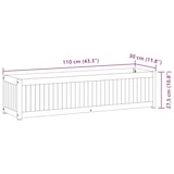 thumbnail of vidaXL Pflanzkübel 110x30x27,5 cm Massivholz Akazie und Stahl