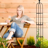 thumbnail of Relaxdays Rankhilfe Obelisk, 2er Set, 160x20 cm, Ranksäule für Kletterpflanzen, Metall, freistehend, Rosenturm, schwarz