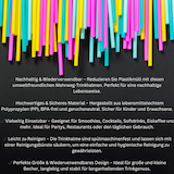 thumbnail of DeinPack 1000 bunte Mehrweg-Trinkhalme aus Kunststoff - Ø8mm Länge 240mm - Nachhaltig & Wiederverwendbar- Ideal für Cocktails & Drinks