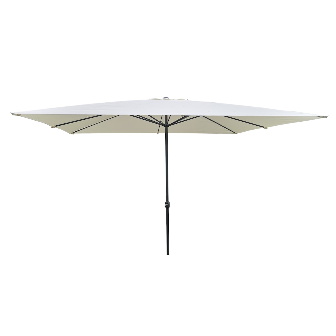 CRO Ombrellone rettangolare in alluminio e poliestere 180gr - con manovella - senza base ECRU - cm 400x300 h. cm 250