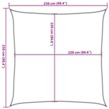 thumbnail of vidaXL Zonnezeil 2,5x2,5 m 100% polyester oxford zandkleurig