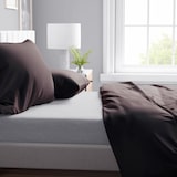 thumbnail of Bettwäsche Baumwolle 200x200 + 2x 80x80 cm Einfarbig Uni Braun mit Reißverschluss