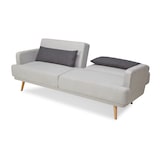 thumbnail of SalesFever 3-Sitzer Sofa mit Schlaffunktion | inkl. Zierkissen | Bezug Webstoff | Beine Pinienholz | B 214 x T 86 x H 83 cm | grau