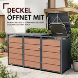 thumbnail of Mülltonnenbox 3er Holzdekor, 120L bis 240L, für Drei Tonnen
