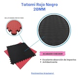 thumbnail of Arquiservi - Tapete Tatami Puzzle 1x1x20mm Vermelho-Preto (Lote 20Unid) Antiderrapante, yoga, pilates.