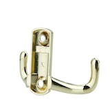 thumbnail of Intirilife Doppel Garderobenhaken in Gold - Design - 7 x 4.7 cm - Kurz Kleiderhaken Wandhaken aus Metall Wandmontage für Kleider Jacken Vintage