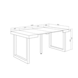 thumbnail of Consolle allungabile, Tavolo consolle allungabile, 160, Per 8 persone, Gambe in legno, Stile moderno, Rovere _ 210_35