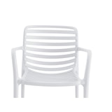 thumbnail of METRO PROFESSIONAL Cadeira de exterior empilhável Elaria, com braços, plástico, branco
