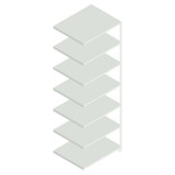 thumbnail of Aktenregal, Anbaufeld, HxBxT 2200x750x600mm, Fachl. 90kg, 7xStahlboden, 7 OH