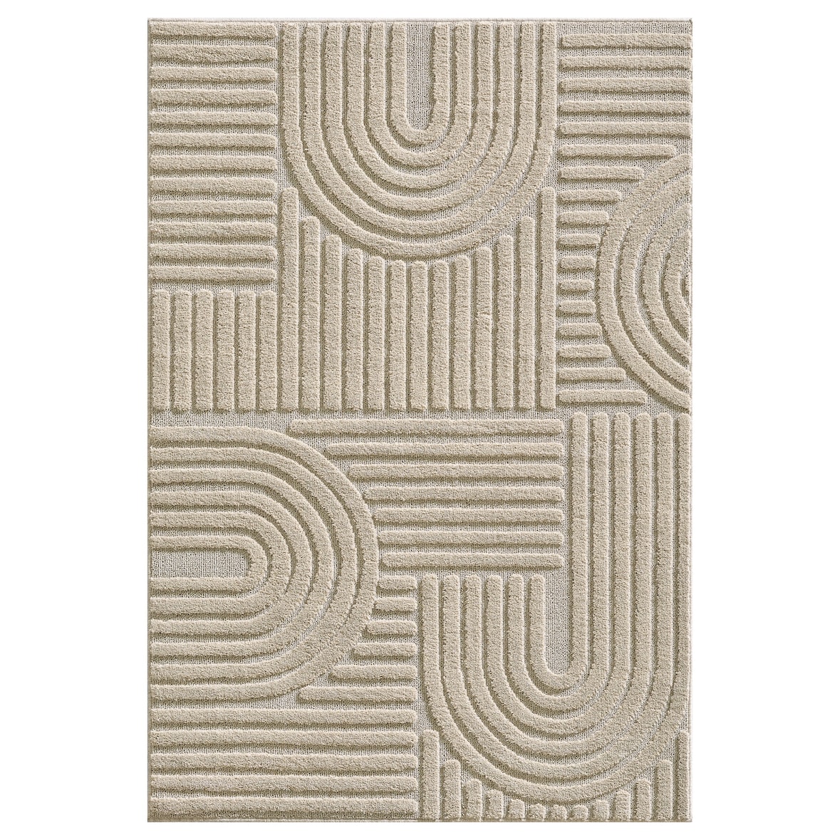 Carpetsale24 Teppich Läufer 80x150 cm Beige, Hochflor Wohnzimmer Teppich, Weich & Flauschig, Skandinavisch Boho Stil, Langflor Shaggy, Pflegeleicht