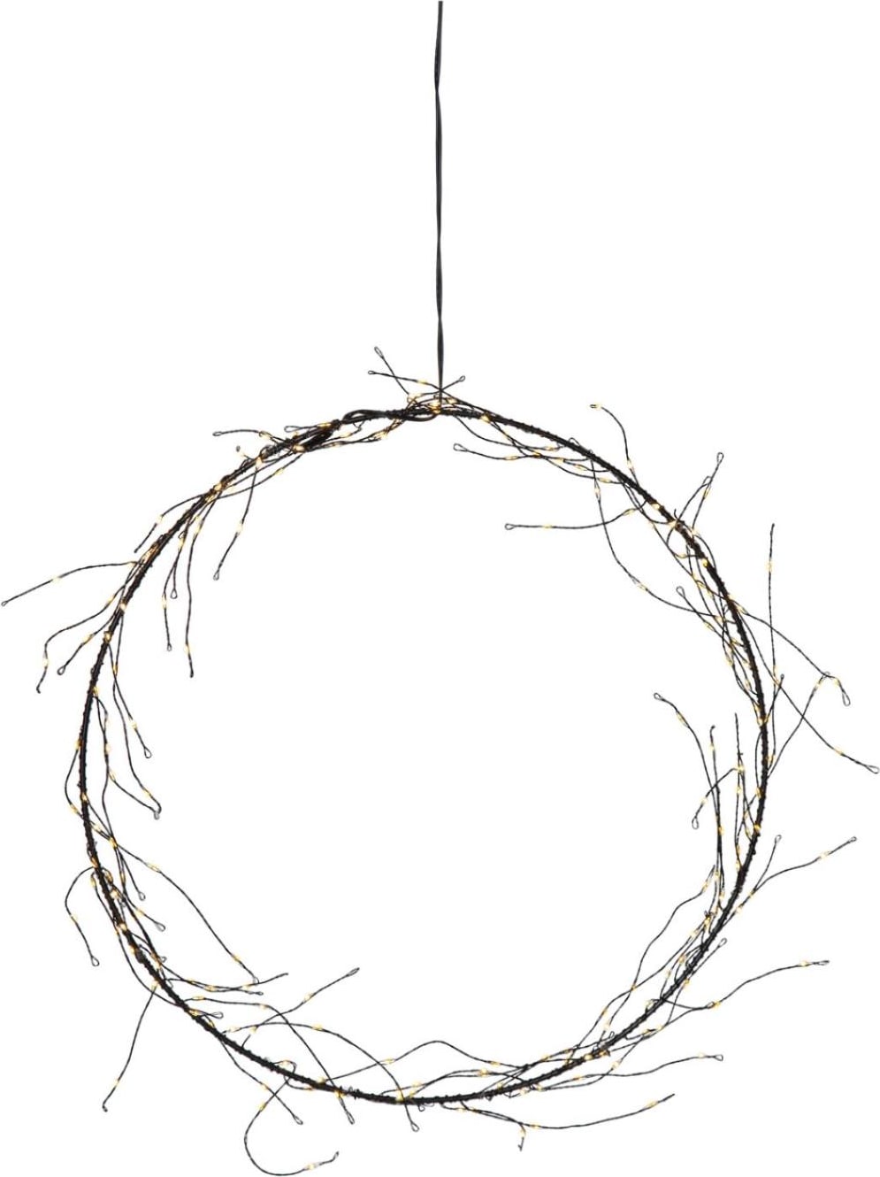 LED Kranz Draht Türkranz Wandkranz Leuchtkranz 200LED D: 35cm Innen