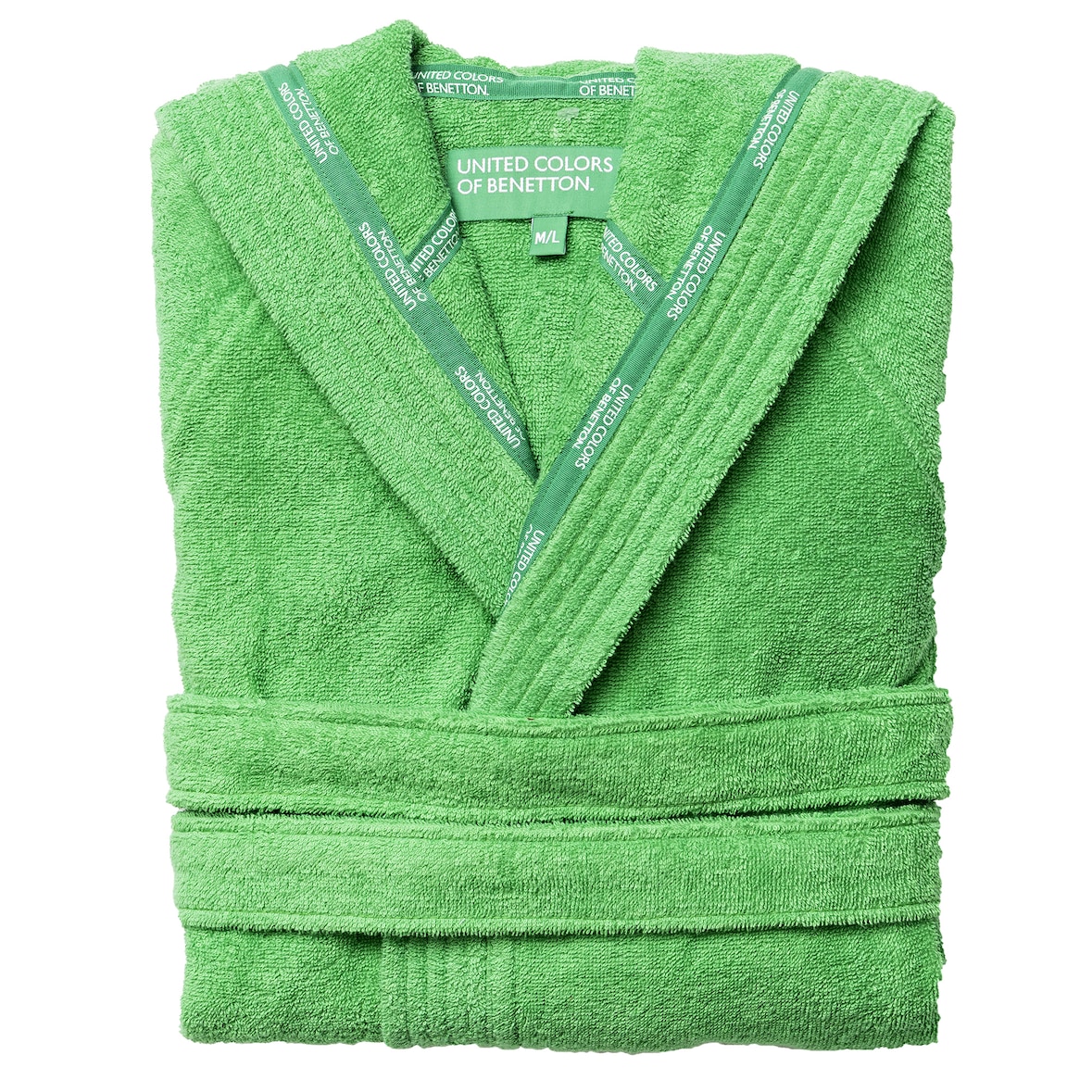 Benetton - Bademantel L/XL 100% Baumwolle 360GSM in Grün - Rainbow Be