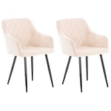 thumbnail of 2er Set Esszimmerstuhl Shila beige/Samt