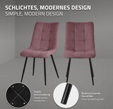 thumbnail of ML-Design – Esszimmerstühle 2er Set – Altrosa Stoff | Rückenlehne, schwarze Metallbeine, gepolstert, Wohnzimmer & Esszimmer