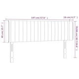 thumbnail of vidaXL LED Kopfteil Blau 147x16x78/88 cm Stoff