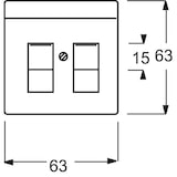 thumbnail of Busch-Jaeger Abdeckung Modular-Jack-Einsatz Verkehrswei?, Wei? 2CKA001710A3887