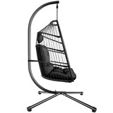 thumbnail of tectake Fauteuil suspendu Ariane avec structure et coussin 160kg - noir - 404981