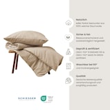 thumbnail of Schiesser Bettwäscheset Laura - Baumwoll Seersucker - 2-teilig - 135 x 200 cm - Helltaupe