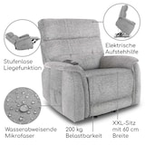 thumbnail of Fernsehsessel Aufstehhilfe, XXL-Relaxsessel, Liegefunktion, 200 kg Belastbarkeit, XXL-Sessel, wasserabweisender Webstoff, Grau, Raburg Samson