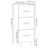 thumbnail of Helloshop26 - Buffet Sideboard Kommode Kleiderschrank Aufbewahrungsmöbel Organizer Küche Wohnzimmer Sonoma-Eiche 34,5 x 34 x 90 cm 02_0031518