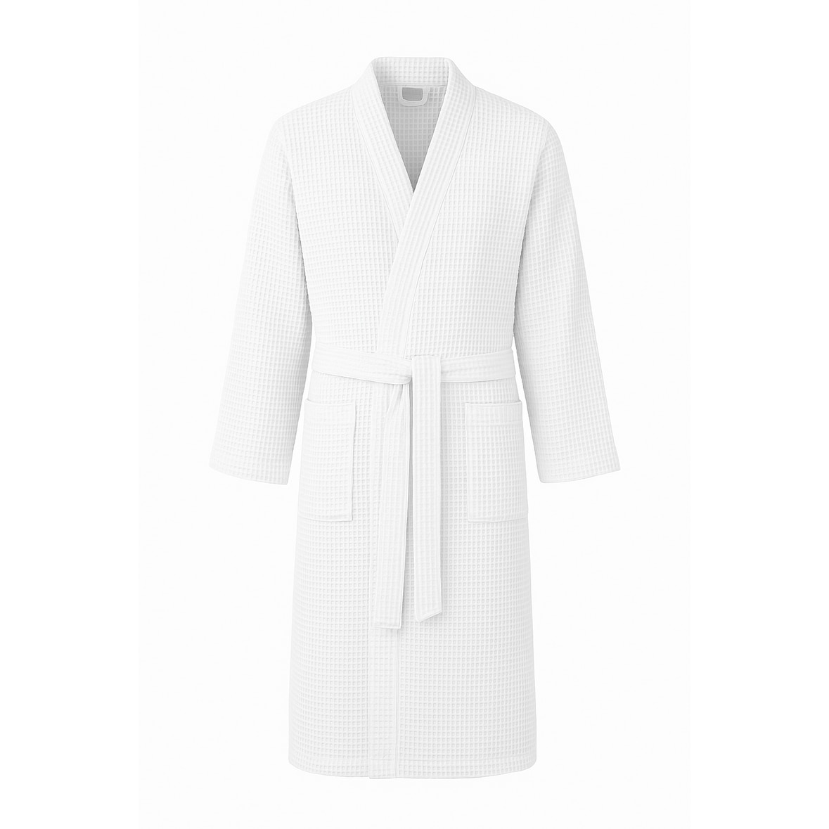 Bademantel inkl. Gürtel Weiss Größe XXL Waffelpiqué Kimono Style unisex