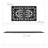 thumbnail of Relaxdays Fußmatte Gummi, 45 x 75 cm, wetterfest, rutschfest, Fußabtreter Ornamente, Türvorleger innen & außen, schwarz