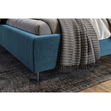 thumbnail of KAWOLA Bett ANNY Polsterbett Velvet petrol 160x200cm