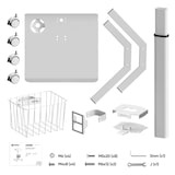 thumbnail of ONKRON Mesa Regulable en Altura Blanca, Plegable y Móvil, con Ruedas, para Ordenador, carga hasta 8 kg, Altura Ajustable / LMG30-W Blanco