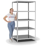 thumbnail of PROREGAL Fachbodenregal Schraubsystem | Grundregal | HxBxT 200x100x80cm | 5 Ebenen | Fachlast 125 kg | Beidseitig nutzbar | Verzinkt