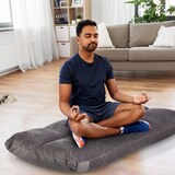 thumbnail of Relaxdays Bodenstuhl, Rückenlehne, verstellbar, Bodenkissen, 6 Positionen, Bodensitz, gepolstert, HBT: 58x50x55 cm, grau