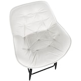 thumbnail of Conjunto de 2 bancos de bar veludo Gibson altura do assento 76 cm branco creme