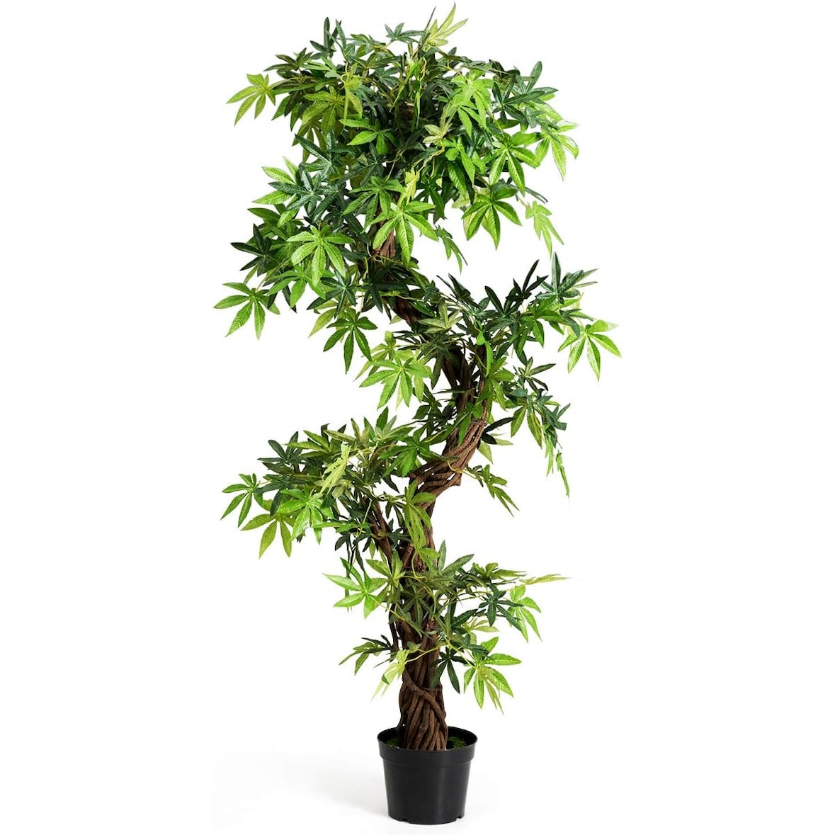 COSTWAY Plantas Artificiales, Grande, 160 cm, Planta Artificial en Maceta, Árbol Artificial como Real