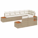 thumbnail of vidaXL Garten-Sofa-Set mit Kissen 8 pcs Beige und Creme Poly Rattan