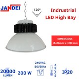 thumbnail of Luminária industrial LED High Bay "Branca" 200 W 20.000 lúmens, Branco Frio 6000 K SMD3030 para uso interno IP20