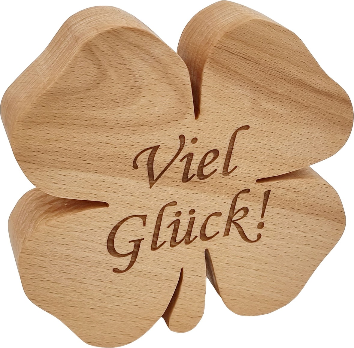 Holz-Kleeblatt aus Buche Glücksbringer Größen wählbar V-40.11-0014 cm