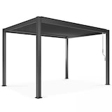 thumbnail of Pergola bioclimatique 3 x 4 m autoportée avec 3 stores gris