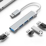 thumbnail of Premium USB-C Hub mit 4× USB 3.0 Anschlüssen – Aluminium, schnelle Datenübertragung, für Mac, Windows, Samsung, Apple