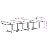 thumbnail of vidaXL 19-tlg. Garten-Essgruppe mit Kissen Poly Rattan Braun