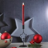 thumbnail of Stabkerzenhalter mit Stern Kerzenständer für Tafelkerze schwarz 21,5cm