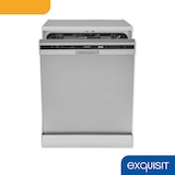 thumbnail of Exquisit Geschirrspüler 60 cm, Unterbaufähig, EEK: C, 12 Maßgedecke, Automatische Türöffnung, Startzeitvorwahl, 11 Liter, GSP6314-030C silber