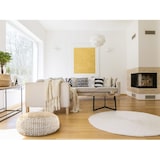 thumbnail of Couchtisch Beistelltisch 56 x 47 cm  Wohnzimmer Tisch Metall-Gestell mit massiver Tischplatte : schwarz matt - tabacco