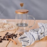 thumbnail of BERGNER - Set mit 3 Bratpfannen Ø18/20/24cm aus gepresstem Aluminium, rot, mit abnehmbarem Griff mit Stempel-Kaffeemaschine aus Borosilikatglas