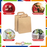 thumbnail of DayBays 50 Stk. Papiertüten 18+8x22 cm Braun mit Flachhenkel