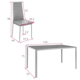 thumbnail of tectake Ensemble table et 4 chaises BERLIN en acier - blanc - 402838