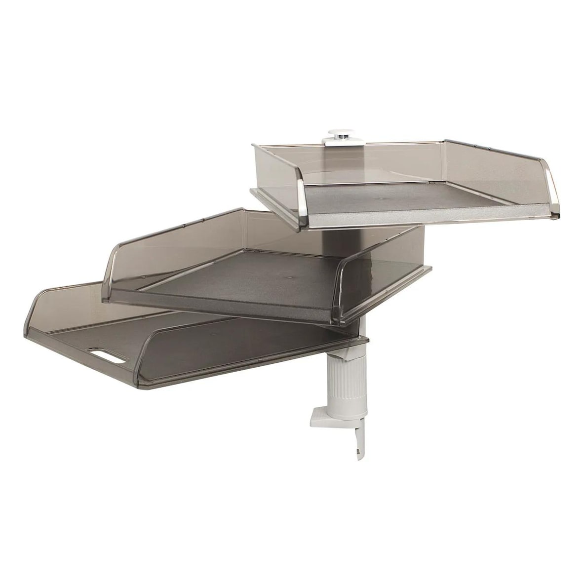 Exacompta 12027D 1x pivoterende draagstang met 3 brievenbakken voor B4 formaat, transparant grijs