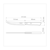 thumbnail of Tramontina Steak-/Pizzamesser; 21,5 cm; 12 Stück, rostfreier Edelstahl, FSC-Echtholzgriff, spülmaschinenfest