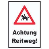 thumbnail of Achtung Reitweg Schild A3 (297x420mm)