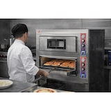 thumbnail of Gasfrit – Forno elétrico para pizza com 2 câmaras, capacidade para 12 pizzas Ø 33 cm, pedra refratária, temperatura máxima 500 °C, 12.800 W