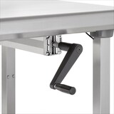thumbnail of Tournus Ergonomix - handmatig in de hoogte verstelbare werktafel op wielen + met onderplank  Afmeting: 1200 x 700 x 800-1100 mm